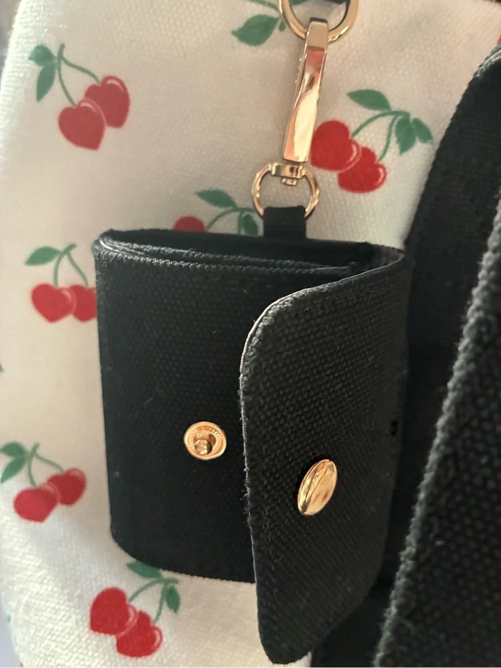 Betsey Johnson Cherry Print Pet Tote in Red & Black
